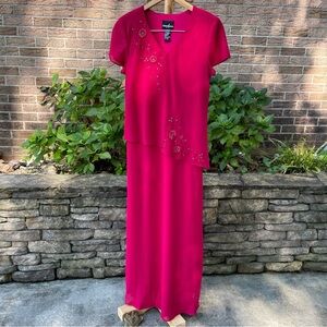 Positive Attitude Vibrant Pink Maxi Dress Size 10
